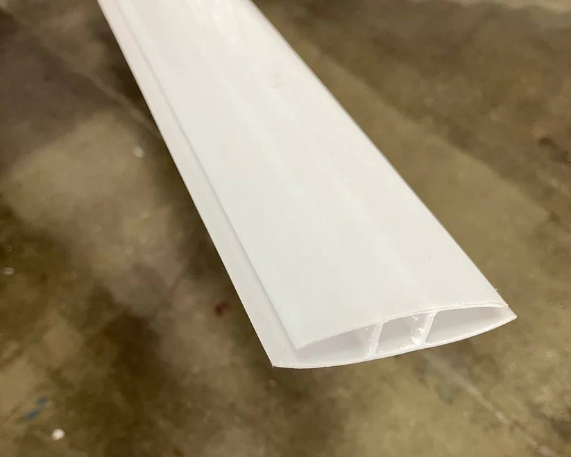 5/16 in. (8mm) 96 in. Polycarbonate Opal H profile